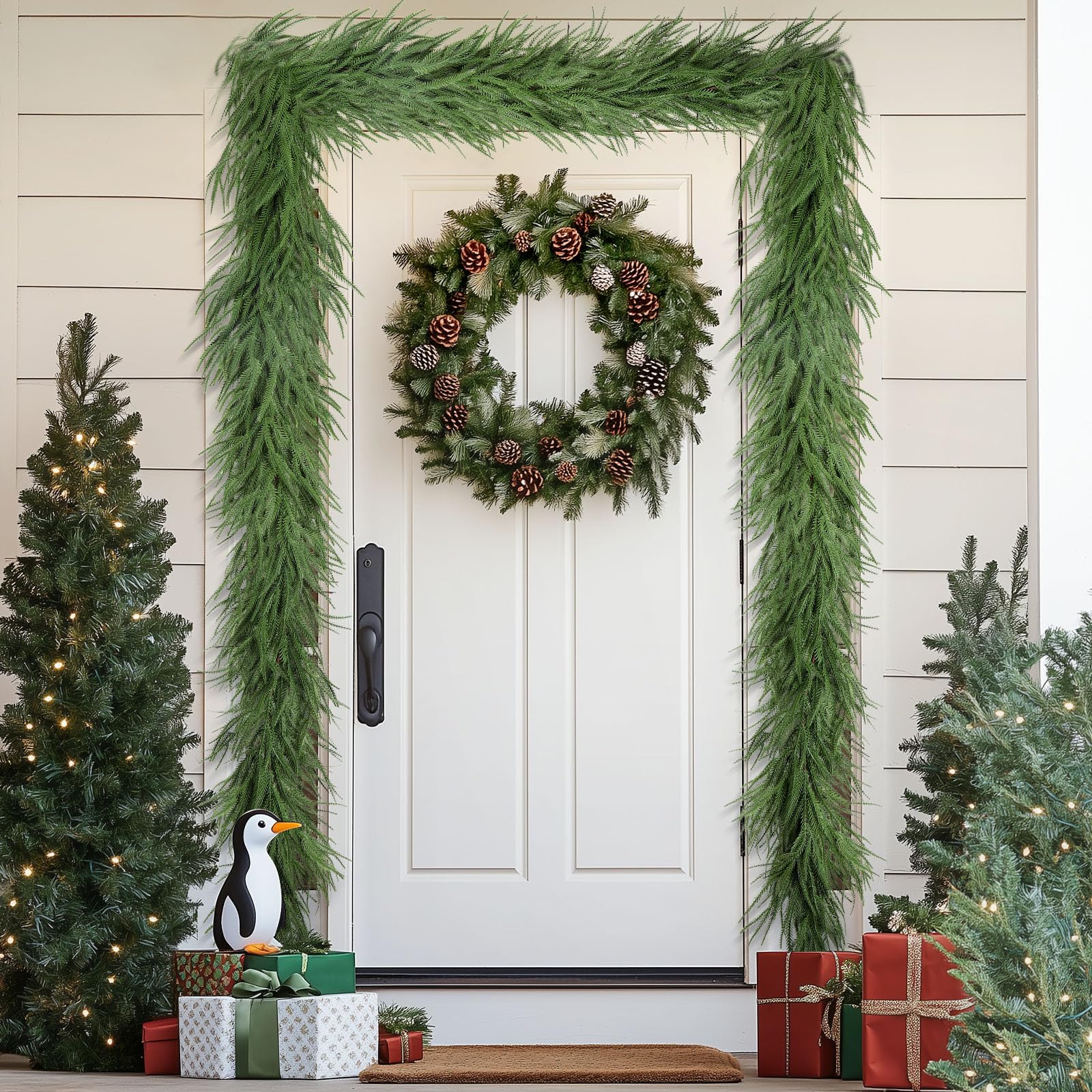 6ft Artificial Christmas Greenery Norfolk Pine Garland - SHareconn