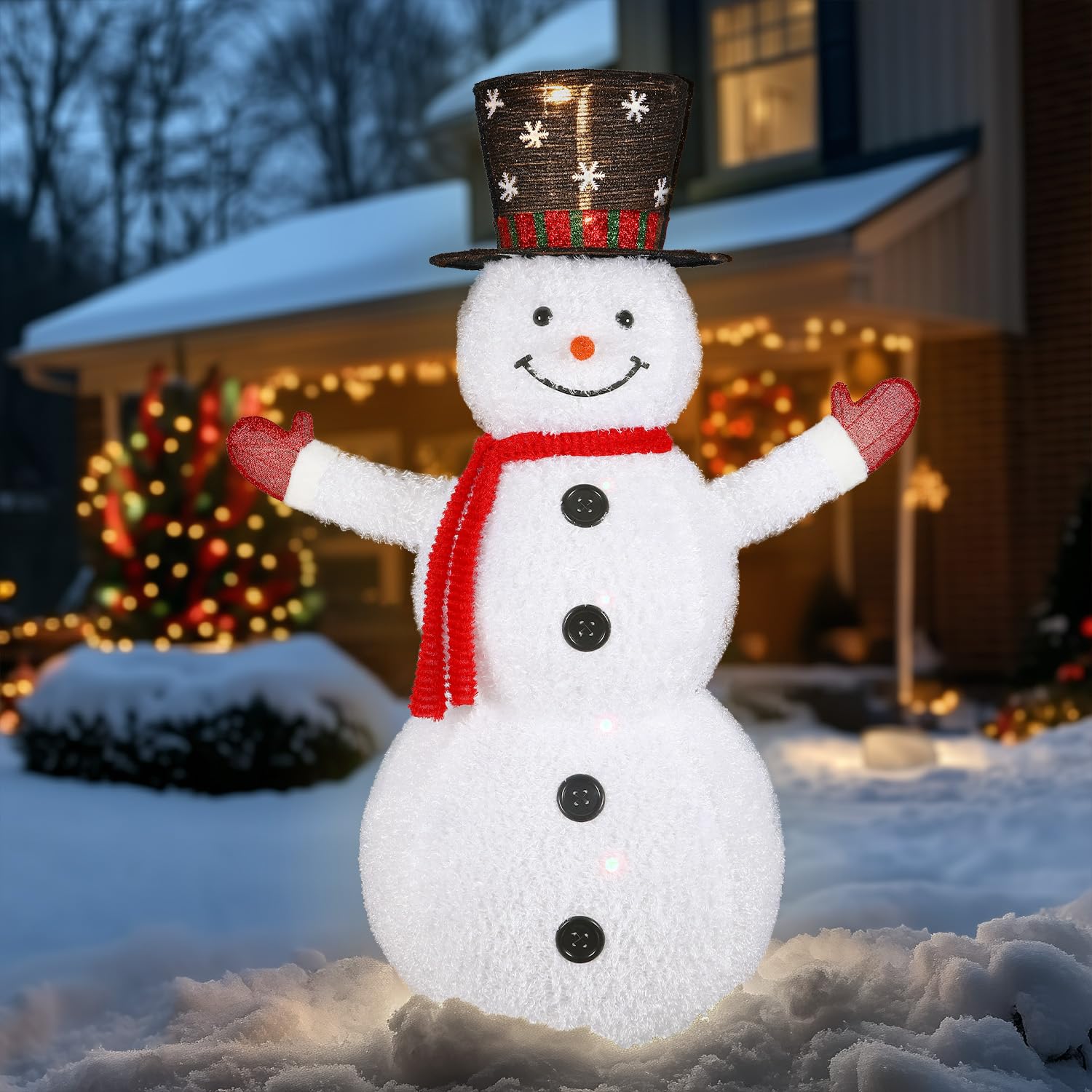 4FT Plush Snowman Christmas Decoration - SHareconn